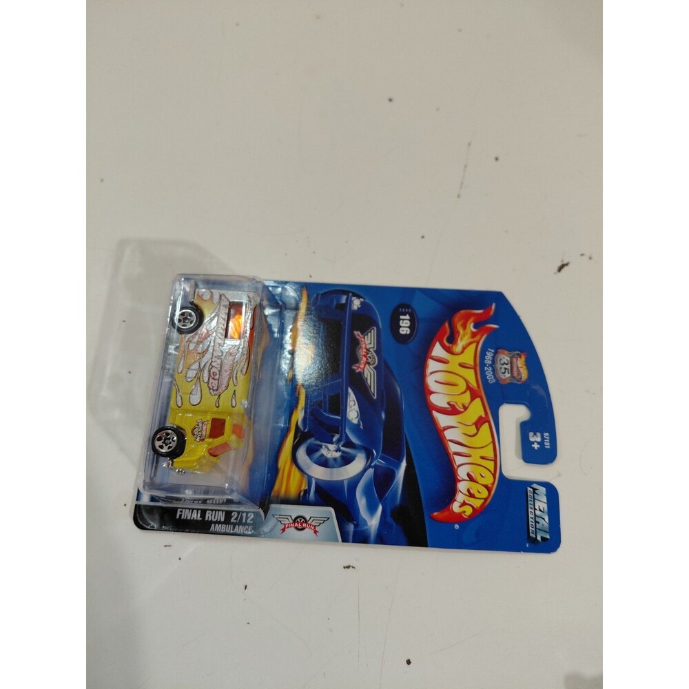 NIP Hot Wheels 2003 Final Run 1:64 Die Cast Yellow Ambulance - Picture 4 of 5